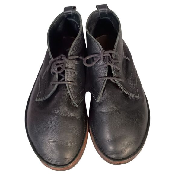 SoftStar Chukka Shoes Ankle Lace Up Black Leather Mens 10 - Picture 4 of 10